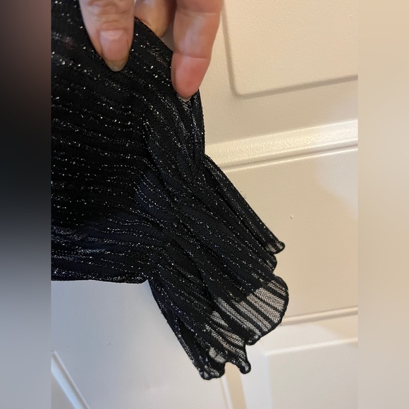 Worn once. Very flattering black stretchy dress with Sheer chest area. - Picture 4 of 9